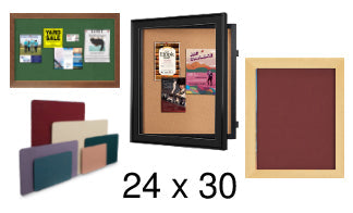 24x30 Enclosed Cork Boards