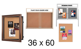 36x60 Enclosed Cork Bulletin Boards