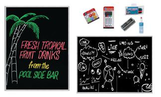 Black Marker Boards with Silver Trim (40+ VALUE LINE Wet Erase Marker Board Sizes)