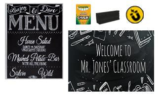 Magnetic Black Chalk Boards (40+ Sizes) Porcelain on Steel