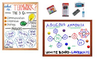 Magnetic Dry Erase White Boards Wood Framed  (40+ Sizes) White Porcelain on Steel