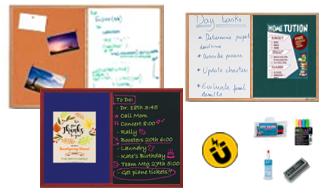 Open Face Combo Boards | Cork Boards & Magnetic Dry Erase Boards (DECORATIVE WOOD FRAMED)