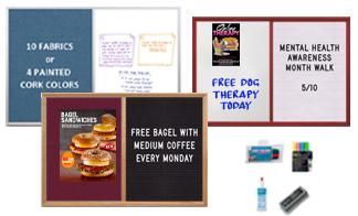Open Face Combo Display Boards | Cork Board | Letter Board | Dry Erase Board