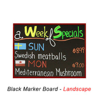 VALUE LINE 11x14 BLACK DRY ERASE BOARD with WOOD FRAME (SHOWN IN LANDSCAPE ORIENTATION)