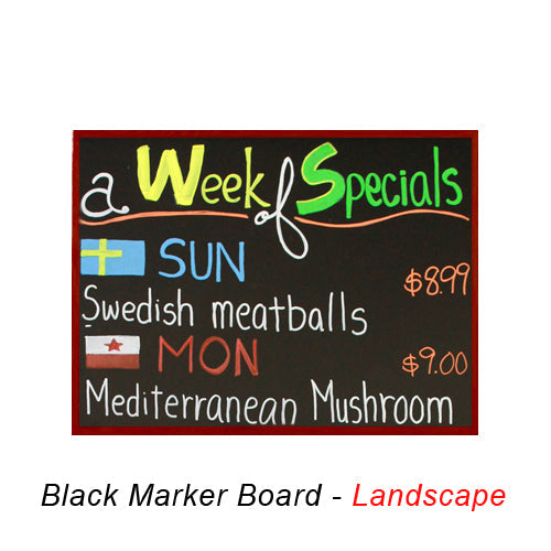 VALUE LINE 11x14 BLACK DRY ERASE BOARD with WOOD FRAME (SHOWN IN LANDSCAPE ORIENTATION)
