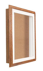 20x30 Oak Framed SwingFrame Designer Enclosed Bulletin Board