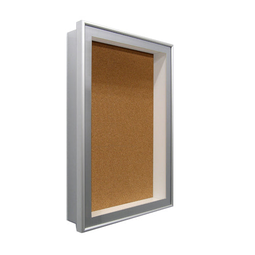 22 x 28 SwingFrame Metal Frame Designer Shadow Box Display Case with Cork Board 3 Inch Deep