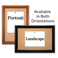 Open Face #353 Wood Framed 24 x 36 Access Cork Boards Can be Ordered in Portrait or Landscape Orientation