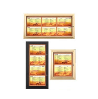Outdoor Enclosed Menu Cases with Lights for 8 1/2" x 14" Landscape Menu Sizes (Radius Edge)