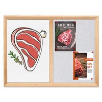 Combo Board 36x96 Decorative Wood Framed Cork Bulletin Marker Board (Open Face with Decorative Wood Trim)