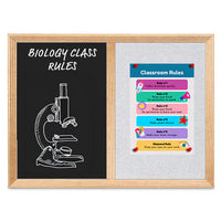 Combo Board 72x48 Decorative Wood Framed Cork Bulletin Marker Board (Open Face with Decorative Wood Trim)