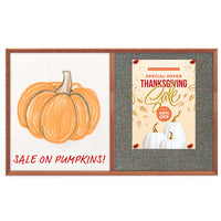 Combo Board 24x12 Decorative Wood Framed Cork Bulletin Marker Board (Open Face with Decorative Wood Trim)