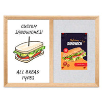 Combo Board 36x24 Decorative Wood Framed Cork Bulletin Marker Board (Open Face with Decorative Wood Trim)