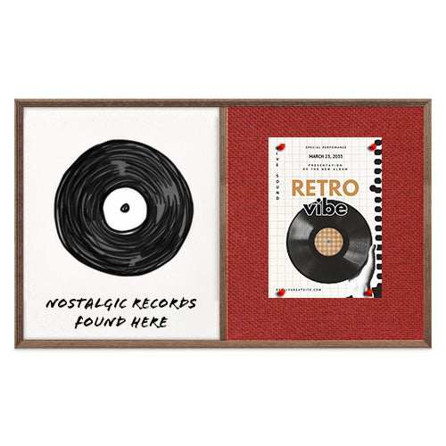 Combo Board 24x24 Decorative Wood Framed Cork Bulletin Marker Board (Open Face with Decorative Wood Trim)