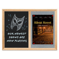 Combo Board 30x36 Decorative Wood Framed Cork Bulletin Marker Board (Open Face with Decorative Wood Trim)