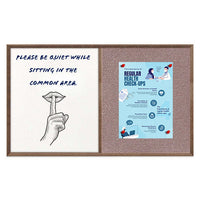 Combo Board 24x84 Decorative Wood Framed Cork Bulletin Marker Board (Open Face with Decorative Wood Trim)