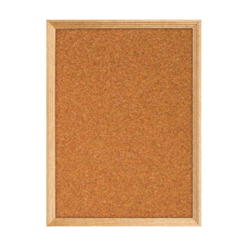 DECORATIVE WOOD FRAMED CORK BULLETIN BOARD 30x30 (SHOWN IN PORTRAIT)