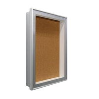 30 x 40 SwingFrame Designer Metal Framed Shadow Box Display Case with Cork Board + 3-inch Deep Usable Interior Cabinet