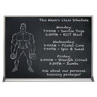 Value Line 36x84 BLACK Chalk Board with Aluminum Frame