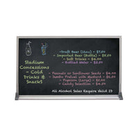 Value Line 24x48 BLACK Chalk Board with Aluminum Frame