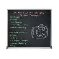 Value Line 48x96 BLACK Chalk Board with Aluminum Frame