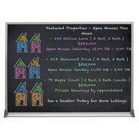 Value Line 12x48 BLACK Chalk Board with Aluminum Frame