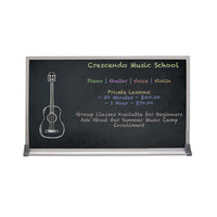 Value Line 12x24 BLACK Chalk Board with Aluminum Frame