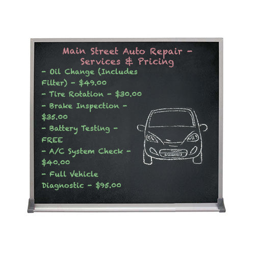 Value Line 12x12 BLACK Chalk Board with Aluminum Frame