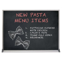 Value Line 24x24 BLACK Chalk Board with Aluminum Frame