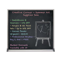 Value Line 18x18 BLACK Chalk Board with Aluminum Frame