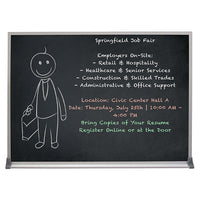 Value Line 36x48 BLACK Chalk Board with Aluminum Frame