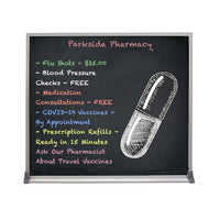 Value Line 20x30 BLACK Chalk Board with Aluminum Frame