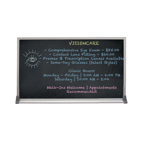 Value Line 18x24 BLACK Chalk Board with Aluminum Frame