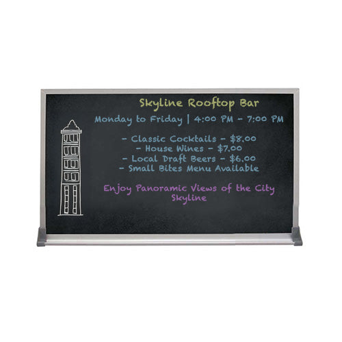 Value Line 15x20 BLACK Chalk Board with Aluminum Frame