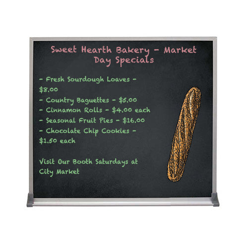 Value Line 14x22 BLACK Chalk Board with Aluminum Frame