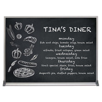 Value Line 12x72 BLACK Chalk Board with Aluminum Frame