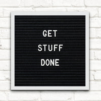 Colorful Framed Access Letterboards 12" x 12" | Shown in White Finish