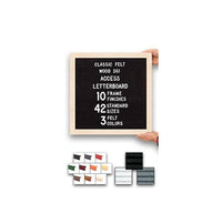 Access Letterboard | Open Face 18x18 Wood Framed Felt Letter Boards in Black, Grey, or White Felt Letter Board Colors Plus 10 Classic Wood 361 Frame Finishes
