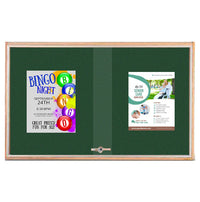 Sliding Glass Doors Indoor 48x36 Enclosed Bulletin Boards (Wood Framed)