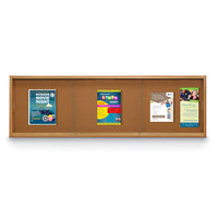 Sliding Glass Doors Indoor 84x24 Enclosed Bulletin Boards (Wood Framed)