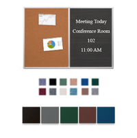 Combo Board 20x16 Metal Framed Cork Bulletin Letter Board (Open Face with Silver Trim)