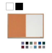 Combo Board 72x12 Decorative Wood Framed Cork Bulletin Marker Board (Open Face with Decorative Wood Trim)
