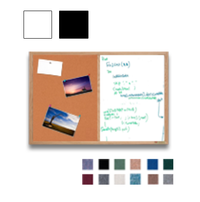 Value Line Combo Board 96x48 Wood Framed Cork Bulletin Marker Board (Open Face with Wood Trim)