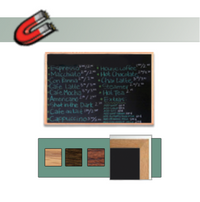 11x14 Magnetic Black Chalk Board with Wood Frame (Porcelain on Steel)
