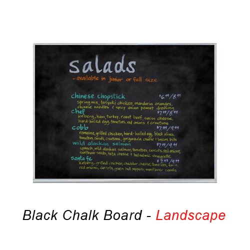 VALUE LINE 24x30 BLACK CHALK BOARD (SHOWN IN LANDSCAPE ORIENTATION)