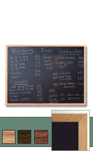 Black Chalk Board 16x16 with Wood Frame (Cherry, Light Oak, or Walnut)