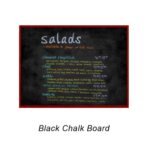 VALUE LINE 24x24 BLACK CHALK BOARD with WOOD FRAME BORDER