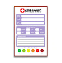 Custom Printed White Board 18x36 | Steel Magnetic Marker Board with Wood Frame