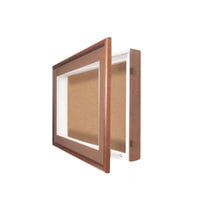 SwingFrame Designer Lighted Wood Frame 1 Inch Deep Shadow Box Display Case | Cork Board 10+ Sizes