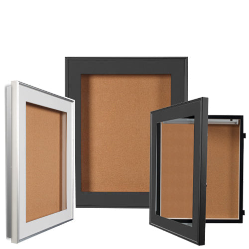 Designer Metal Bulletin Board SwingFrames with Lights | Swing Open Frame in 8 Sizes + Custom
